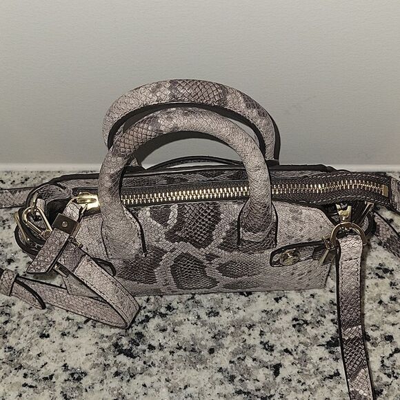 Henri Bendel Carlyle Micro Satchel Bag Snakeskin Print - Picture 4 of 17